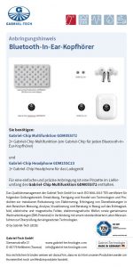 Anbringungshinweis Bluetooth-In-Ear-Kopfhörer