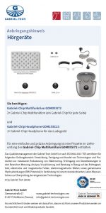 Anbringungshinweis Hörgeräte